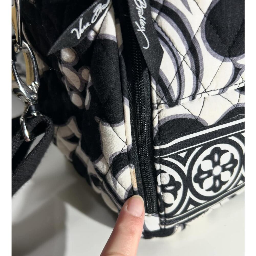 Vera Bradley NIGHT & DAY Metropolitan Bag Carry On Tote Black White Floral - Picture 11 of 12